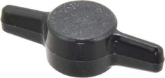Made in USA - Tee Plastic Thumb Screw - 1-1/2" OAL, 1-1/2" Head Diam x 13/32" Head Height - Industrial Tool & Supply