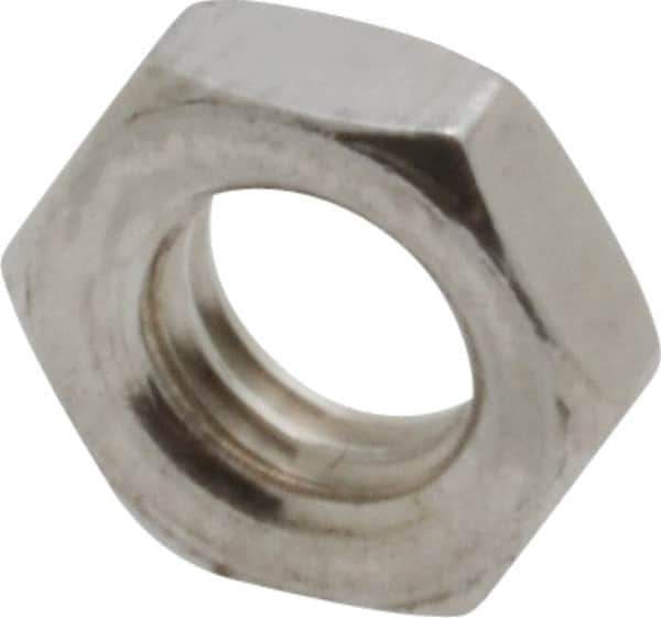 Value Collection - M5x0.80 Metric Coarse Stainless Steel Right Hand Hex Jam Nut - 8mm Across Flats, 2.7mm High, Uncoated - Industrial Tool & Supply