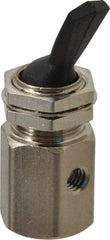 Specialty Mfr - 10-32 Non Exhaust Toggle Valve - 0.1 CV Rate, 150 Max psi, Detented Actuator - Industrial Tool & Supply