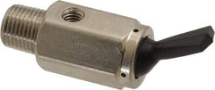 Specialty Mfr - 1/8M Non Exhaust Toggle Valve - 0.15 CV Rate, 150 Max psi, Detented Actuator - Industrial Tool & Supply