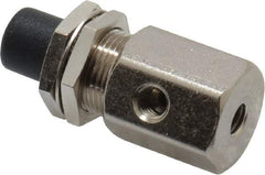 Specialty Mfr - 10-32 Non Exhaust Push Button Valve - 0.1 CV Rate, 150 Max psi, Normally Closed Actuator - Industrial Tool & Supply