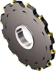 Sandvik Coromant - Arbor Hole Connection, 0.3937" Cutting Width, 2.0669" Depth of Cut, 162mm Cutter Diam, 1.5748" Hole Diam, 12 Tooth Indexable Slotting Cutter - N331.32 Toolholder, Sxx.. MQ Insert, Neutral Cutting Direction - Industrial Tool & Supply