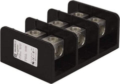 Square D - 3 Poles, 620 (Aluminium), 760 (Copper) Amp, Phenolic Power Distribution Block - 600 VAC, 2 Primary Connection - Industrial Tool & Supply