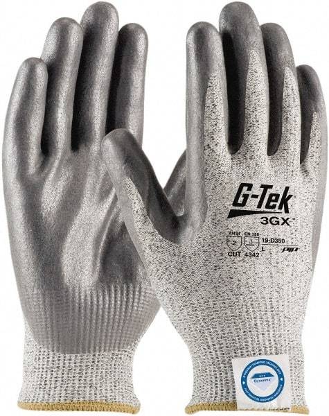 PIP - Size XL (10), ANSI Cut Lvl A2, Puncture Lvl 2, Abrasion Lvl 4, Nitrile Coated Dyneema Diamond HPPE liner Cut Resistant Gloves - 10.2" Long, Palm & Fingertips Coated, Dyneema Diamond Lining, Knit Wrist, Gray, Paired - Industrial Tool & Supply