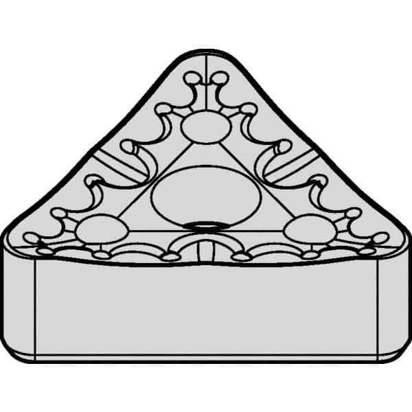 Kennametal - TNMM666 MR Grade KCP25B Carbide Turning Insert - TiOCN Finish, 60° Triangle, 3/4" Inscr Circle, 3/8" Thick, 3/32" Corner Radius - Industrial Tool & Supply