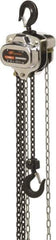 Ingersoll-Rand - 1,100 Lb Lifting Capacity, 20' Lift Height, Hand Hoist - Made from Chain, 25' Overhaul to Lift 1', 1 Chain - Industrial Tool & Supply