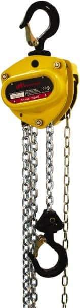 Ingersoll-Rand - 550 Lb Lifting Capacity, 10' Lift Height, Hand Hoist - Made from Chain, 23' Overhaul to Lift 1', 1 Chain - Industrial Tool & Supply