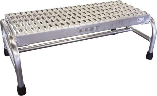 Cotterman - 12" 1 Step Stand - Step Platform, 500 Lb Capacity, 12" Platform Height, 31" Base Width x 12" Base Depth, Grip Strut - Industrial Tool & Supply