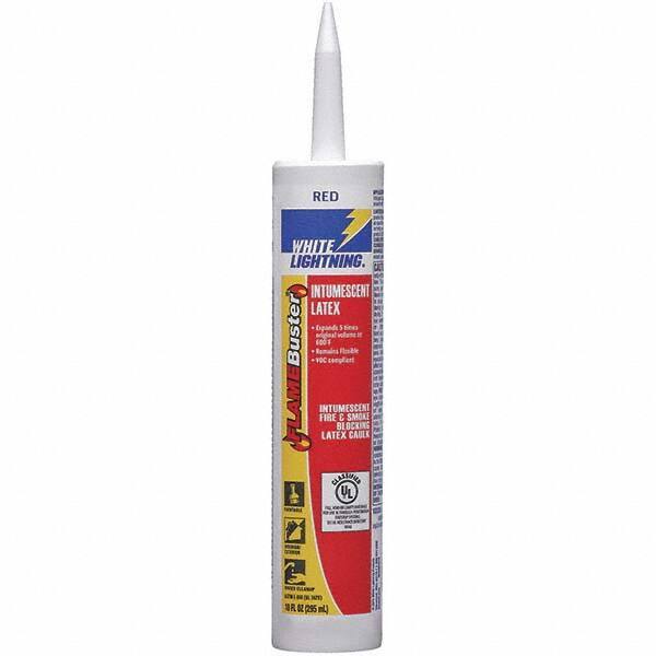 White Lightning - 10 oz Tube Red Latex Foam - -20 to 185°F Operating Temp, 30 min Tack Free Dry Time, 14 to 21 Days Full Cure Time - Industrial Tool & Supply