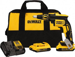 DeWALT - 20 Volt Lithium-Ion Battery Pistol Grip Cordless Screwdriver - 4,400 RPM, 266 In/Lb Torque - Industrial Tool & Supply