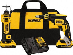 DeWALT - 20 Volt Cordless Tool Combination Kit - Includes Brushless Screwgun & Drywall Cutout Tool, Lithium-Ion Battery Included - Industrial Tool & Supply