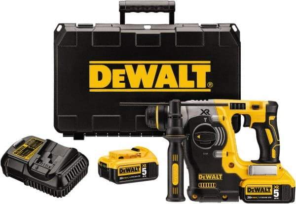 DeWALT - 20 Volt 1" SDS Chuck Cordless Rotary Hammer - 0 to 4,500 BPM, 0 to 1,200 RPM, Reversible - Industrial Tool & Supply