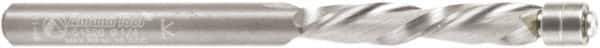 Amana Tool - 1/4" Cut Diam, 1-1/4" Length of Cut, 2 Flute Flush Trim Edge Profile Router Bit - Solid Carbide, 1/4" Shank Diam, 1-1/4" Shank Length, 3-5/16" OAL, Uncoated - Industrial Tool & Supply