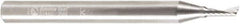 Amana Tool - 3mm Cutting Diam x 0.314" Length of Cut, 1 Flute, Upcut Spiral Router Bit - Uncoated, Right Hand Cut, Solid Carbide, 2-31/64" OAL x 1/4" Shank Diam, 20° Helix Angle - Industrial Tool & Supply
