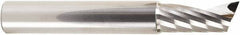 Amana Tool - 1/2" Cutting Diam x 1-1/8" Length of Cut, 1 Flute, Upcut Spiral Router Bit - Uncoated, Right Hand Cut, Solid Carbide, 3-1/2" OAL x 1/2" Shank Diam, 20° Helix Angle - Industrial Tool & Supply