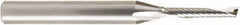 Amana Tool - 1/8" Cutting Diam x 3/4" Length of Cut, 1 Flute, Upcut Spiral Router Bit - Uncoated, Right Hand Cut, Solid Carbide, 2-1/2" OAL x 1/4" Shank Diam, 20° Helix Angle - Industrial Tool & Supply