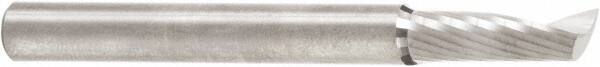 Amana Tool - 1/4" Cutting Diam x 3/4" Length of Cut, 1 Flute, Upcut Spiral Router Bit - Uncoated, Right Hand Cut, Solid Carbide, 2-1/2" OAL x 1/4" Shank Diam, 30° Helix Angle - Industrial Tool & Supply