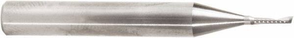 Amana Tool - 1/16" Cutting Diam x 1/4" Length of Cut, 1 Flute, Upcut Spiral Router Bit - Uncoated, Right Hand Cut, Solid Carbide, 2" OAL x 1/4" Shank Diam, 20° Helix Angle - Industrial Tool & Supply