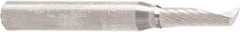 Amana Tool - 3/16" Cutting Diam x 5/8" Length of Cut, 1 Flute, Upcut Spiral Router Bit - Uncoated, Right Hand Cut, Solid Carbide, 2" OAL x 1/4" Shank Diam, 30° Helix Angle - Industrial Tool & Supply