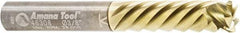 Amana Tool - 3/8" Cutting Diam x 1-1/4" Length of Cut, 6 Flute, Compression Spiral Router Bit - Zirconium Coated, Right Hand Cut, Solid Carbide, 3" OAL x 3/8" Shank Diam, Assorted Router Styles, 30° Helix Angle - Industrial Tool & Supply