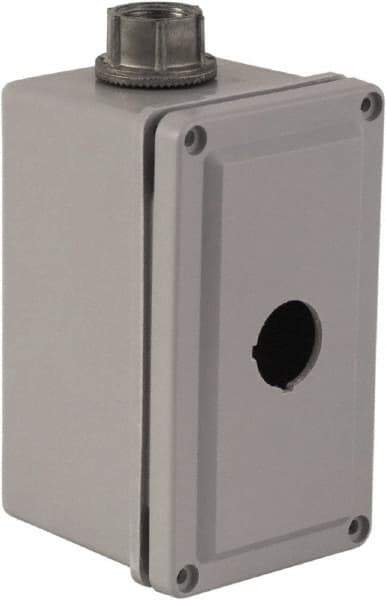 Square D - 1 Hole, 30mm Hole Diameter, Plastic Pushbutton Switch Enclosure - 1, 3, 4, 12, 4X NEMA Rated - Industrial Tool & Supply