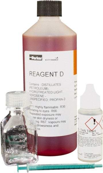 Parker - 1ppm Display Resolution, Oil Check Monitor Acid Number Test Kit - Measurement Ranges: TAN: 0-3, Viscostick: Go/No-Go, Insolubles: Qualitative, TBN: 0-80, Water in Oil: 0.02-1%, 200-10, 000ppm, 0-10%, 0-20% - Industrial Tool & Supply