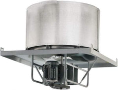 Americraft - 24" Blade, 6,219 CFM, Belt Drive Axial Roof Exhauster - 1/2 hp, 980 RPM, TEFC Enclosure, Upblast Style, Three-Phase, 230/460 Volts - Industrial Tool & Supply