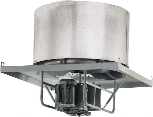 Americraft - 30" Blade, 10,668 CFM, Belt Drive Axial Roof Exhauster - 1 hp, 975 RPM, TEFC Enclosure, Upblast Style, Three-Phase, 230/460 Volts - Industrial Tool & Supply