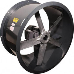 Americraft - 3/4 hp 30" Explosion Proof Direct Drive Tube Axial Duct Fan - 10,440 CFM at 0 Static Pressure, 1,140 RPM, Single Phase - Industrial Tool & Supply