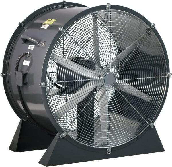 Americraft - 36" Blade, 3 hp, 18,500 CFM, Low Floor Stand Industrial Circulation Fan - Floor Stand, 230/460 Volts, 1 Speed - Industrial Tool & Supply