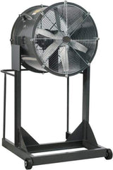 Americraft - 18" Blade, 1/4 hp, 3,050 CFM, High Floor Stand Industrial Circulation Fan - Floor Stand, 230/460 Volts, 1 Speed - Industrial Tool & Supply