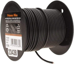 EastPenn - 16 AWG Automotive Plastic Insulated, Single Conductor Wire - 100' Long, Black - Industrial Tool & Supply