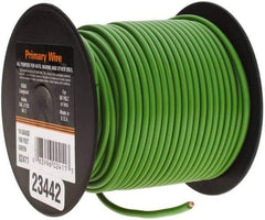 EastPenn - 14 AWG Automotive Plastic Insulated, Single Conductor Wire - 100' Long, Green - Industrial Tool & Supply