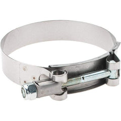 Made in USA - Bolt Clamps Type: T-Bolt Hose Clamp Minimum Diameter (Decimal Inch): 3.2500 - Industrial Tool & Supply