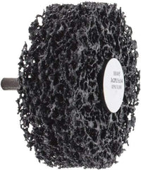 Standard Abrasives - 3" Coarse Grade Silicon Carbide Deburring Disc - 1/4" Shank Diam, Shank Connection, 10,000 Max RPM - Industrial Tool & Supply