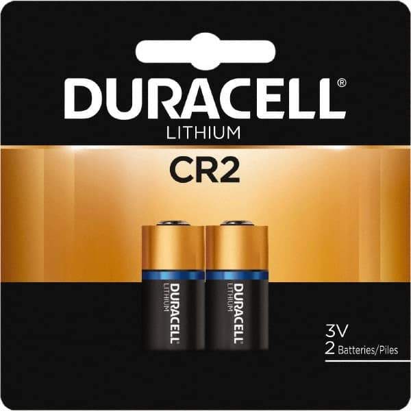 Duracell - Size CR2, Lithium, Button & Coin Cell Battery - 3 Volts - Industrial Tool & Supply