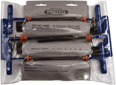 Proto - 6 Piece T-Handle Cushion Grip Tethered Hex Key Set - Hex Range 2 to 6mm - Industrial Tool & Supply