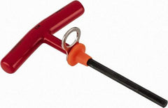 Proto - 1/4" Hex, Tethered T-Handle Cushion Grip, Hex Key - 6" OAL, Alloy Steel, Inch System of Measurement - Industrial Tool & Supply
