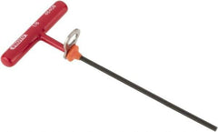 Proto - 1/8" Hex, Tethered T-Handle Cushion Grip, Hex Key - 6" OAL, Alloy Steel, Inch System of Measurement - Industrial Tool & Supply