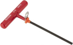 Proto - 3/16" Hex, Tethered T-Handle Cushion Grip, Hex Key - 6" OAL, Alloy Steel, Inch System of Measurement - Industrial Tool & Supply