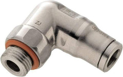 Legris - 12mm Outside Diam, 3/8 BSPP, Stainless Steel Push-to-Connect Tube Male Elbow - 290 Max psi, Tube to Male BSPP Connection, FKM O-Ring - Industrial Tool & Supply