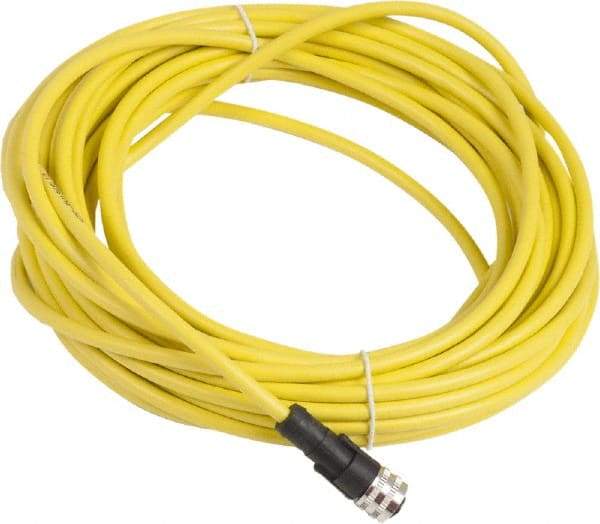 Telemecanique Sensors - 4 Amp, Straight Female Connector 1/2 inch 20 UNF 3 Pin Cordset Sensor and Receptacle - 250 VAC, 300 VDC, 10m Cable Length, IP65, IP67 Ingress Rating - Industrial Tool & Supply