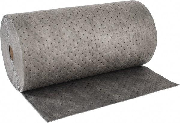 Brady SPC Sorbents - 35 Gal Capacity per Package, Universal Roll - 150' Long x 30" Wide, Gray, Polypropylene - Industrial Tool & Supply