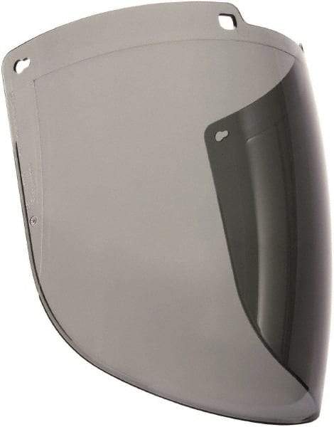 Uvex - Gray Polycarbonate Face Shield - 9" High x 15-7/8" Wide x 2.2mm Thick, Compatible with Uvex Turboshields - Industrial Tool & Supply