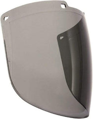 Uvex - Gray Polycarbonate Face Shield - 9" High x 15-7/8" Wide x 2.2mm Thick, Compatible with Uvex Turboshields - Industrial Tool & Supply