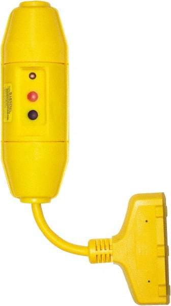Tower - 3 Outlet, 125 Volt, 15 Amp Rating, 4 to 6 mA Max Surge, Inline, Manual, Commercial, Industrial GFCI - 1/2 Ft. Long Cord, 5-15R NEMA Configuration, Polycarbonate Housing - Industrial Tool & Supply