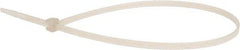 Value Collection - 11.0236" Long Natural (Color) Nylon Standard Cable Tie - 40 Lb Tensile Strength - Industrial Tool & Supply