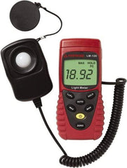 Amprobe - 9 Volt Battery, 20 to 20,000 FC, LCD Display, Silicone Photodiode Light Meter - 3 Accuracy, Compatible with All Visible Light Lighting, Built In Memory - Industrial Tool & Supply