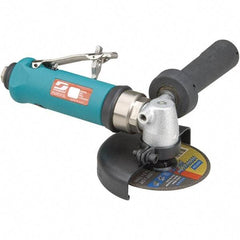 Dynabrade - 4" Wheel Diam, 13,500 RPM, Pneumatic Cutoff & Cutoff-Grinder Tool - Right Angle Handle, 1/4 NPT Inlet - Industrial Tool & Supply