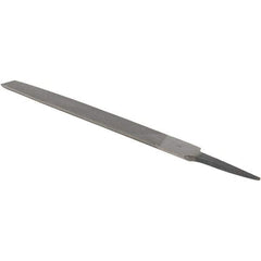 Value Collection - 8" Long, Smooth Cut, Half Round American-Pattern File - Double Cut, 7/32" Overall Thickness - Industrial Tool & Supply